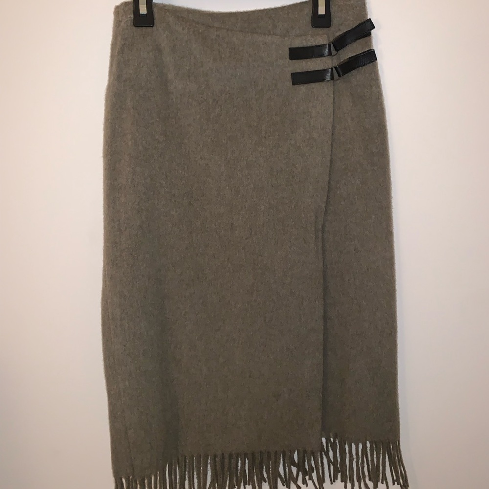 Jenne Maag wool fringe skirt